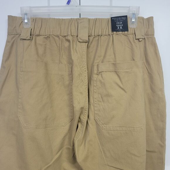 American Bazi khaki plus size jogger, 3X - Picture 3 of 8